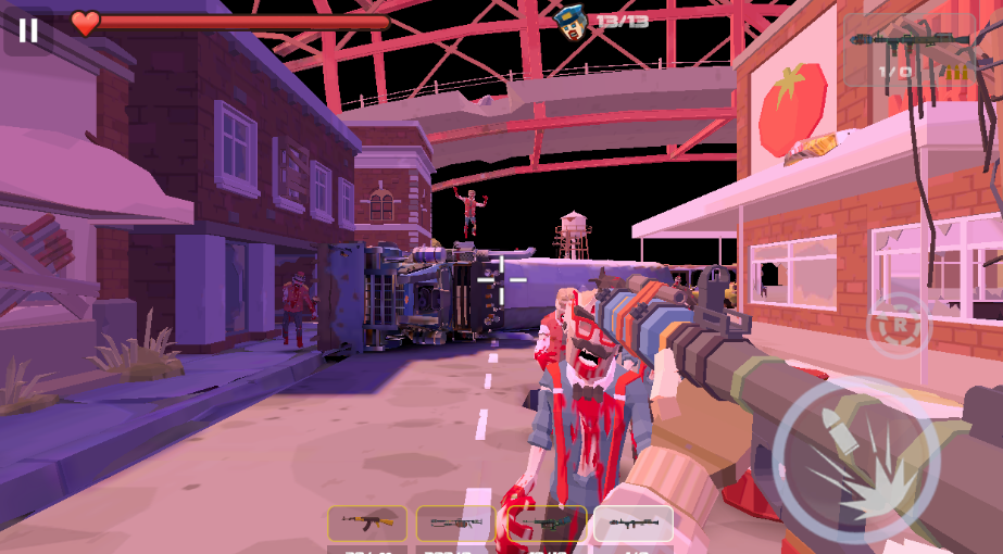 像素僵尸射击无限金币下载(Zombie Poly)
